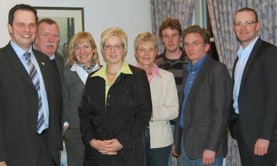 Der geschftsfhrende Vorstand
v. l. Andreas Grotendorst, Werner Brand, Gisela Schwane, Diana Brmmel, Inge Ltten, Dominik Brmmel, Jan Gling und Jens Spahn 
