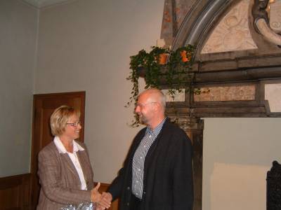 Diana Brmmel, Vorsitzende der CDU Raesfeld-Erle und Heiner Bruns, Leiter des Amtes fr Grnflchen und Umweltschutz der Stadt Mnster