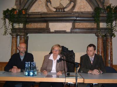 Heiner Bruns, Leiter des Amtes fr Grnflchen und Umweltschutz der Stadt Mnster,  Diana Brmmel, Vorsitzende der CDU Raesfeld-Erle und Klaus Witzisk, Firma ABT-Witzisk, Raesfeld